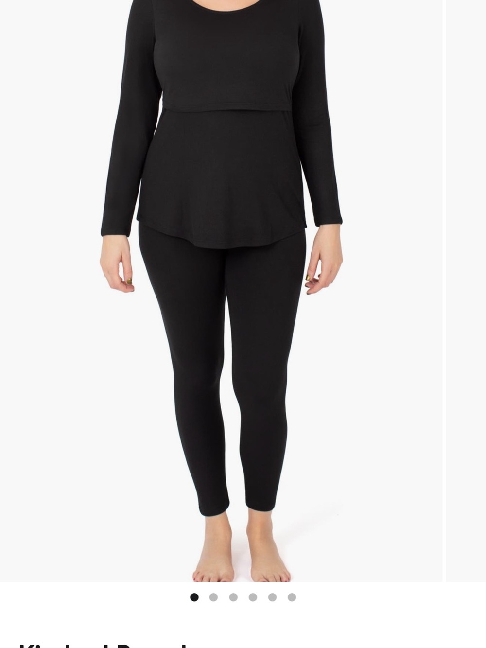 Kindred Bravely Black Jane Nursing Pajama Set